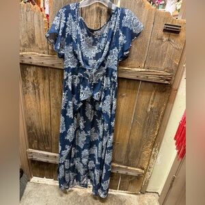 Rue21 Navy Floral Maxi Dress